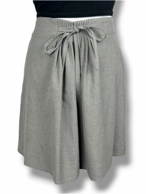 Gap Gray High Rise Tie Waist A-Line Skirt Mini‎ Women's Size 4